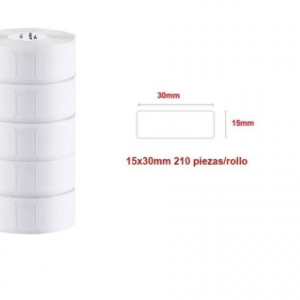 Etiqueta Adesiva Bopp Brilhante 15mmx30mm - 4 colunas (35M A 45M TUB 1")