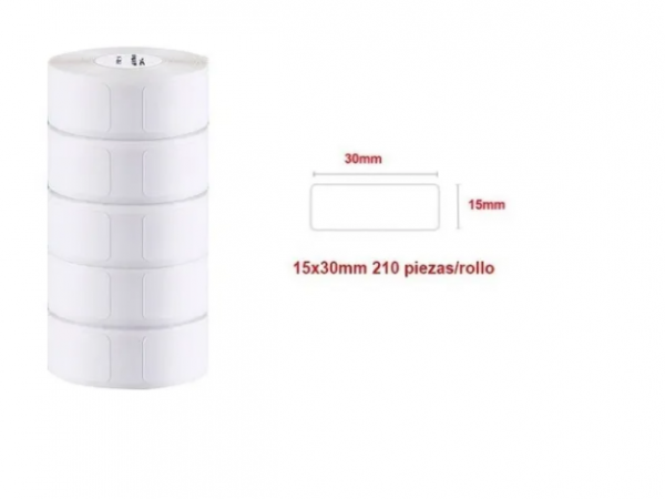 Etiqueta Adesiva Bopp Fosco 15mmx30mm - 4 colunas (35M A 45M TUB 1")